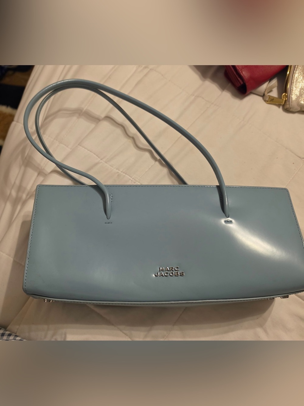Marc Jacobs Baby Blue Patent Leather Shoulder Bag